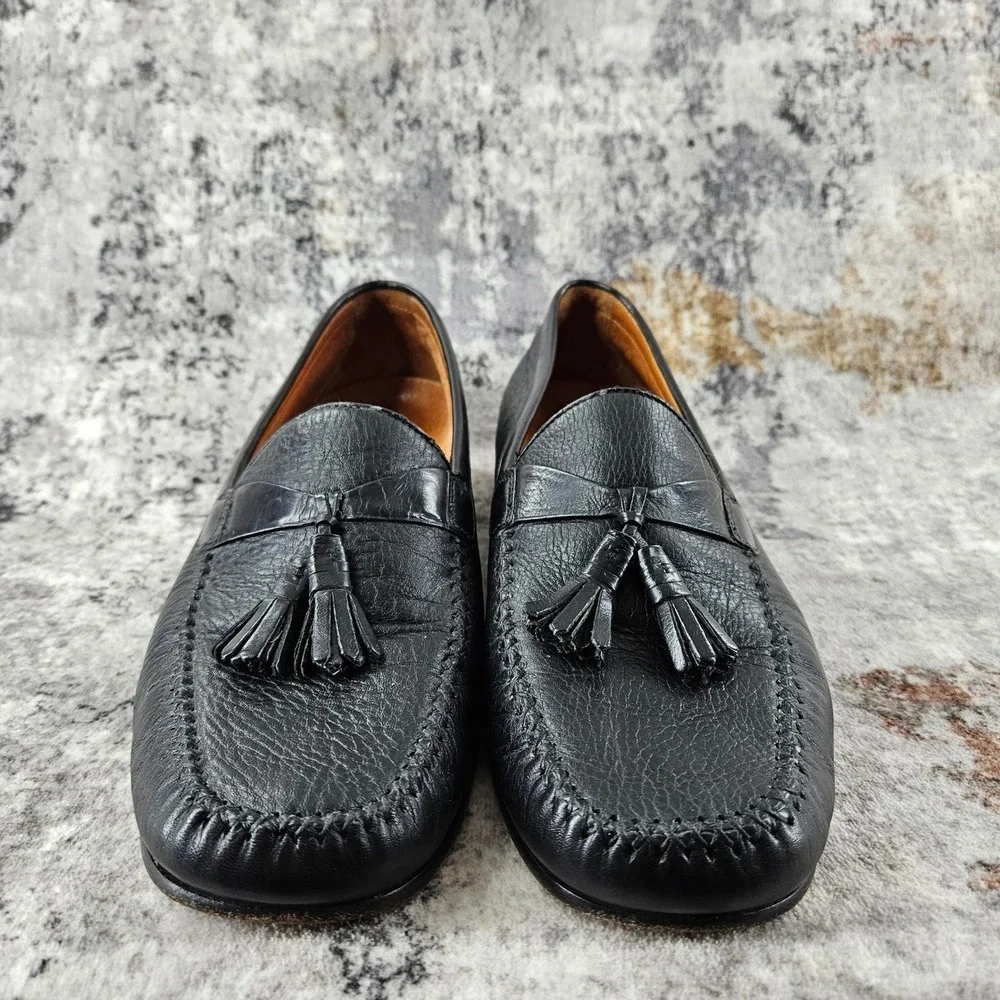 Johnston & Murphy Leather Tassel‎ Loafer Dress Shoes Mens 11 Slip On Loafers